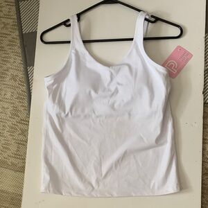 Elegant White Stretch Bra Tank Top Size Jr. M